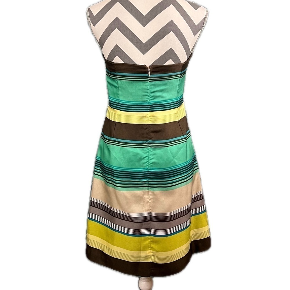 Banana Republic Silk Strapless Striped Dress - Size 4 - Picture 5 of 10